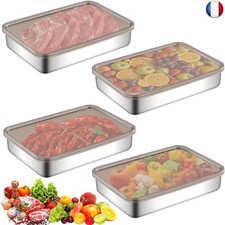 Lot de 4 boîtes à charcuterie Fresh pour réfrigérateur - Boîte à charcuterie en 