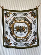 Foulard carré 90cm Vintage Lions Sun Kyungsa Cadeau pour Femme FO592