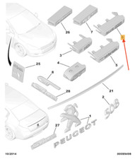 Badge de capot avant PEUGEOT