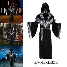 Cape de cosplay d'Halloween Cape à capuche longue cape gothique en velours avec