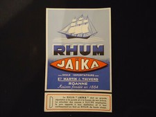 Etiquette ancienne RHUM JAIKA