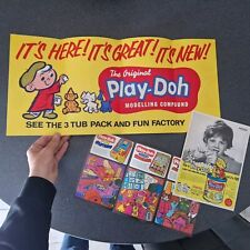 MECCANO PLAY DOH vintage  1 affiche de magasin 60 cm x 28 + 1 flyer +1 catalogue