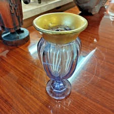 VASE en CRISTAL Art Deco Doré