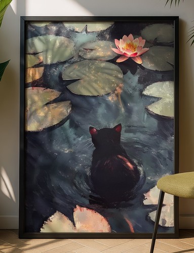 Toile décorative chat - toile,