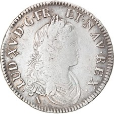 Monnaie, France, Louis XV, 1/2 Écu de France-Navarre, 1/2 ECU, 44 Sols, 1719