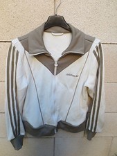 Veste ADIDAS rétro vintage crême kaki femme sport détente loisir 42 UK 14 E D 40