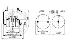 CONTITECH AIR SPRING 6632 N P02 Soufflet de suspension, suspension pneumatique