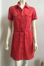 A.P.C. Red Cotton-Blend Belted
