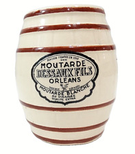 Ancien pot à moutarde DESSAUX FILS - Digoin & Sarreguemines - 8 cm