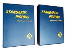 2 classeurs : Standards Pigeons adoptés par la S.N.C. Colombiculture. Roger Lamy