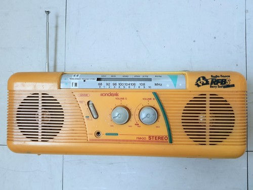 Poste radio transistor jaune - poste,
