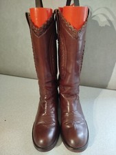 ASH Bottes Tout Cuir Reliefs Motifs Marron T 38 TBE