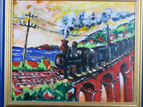 Tableau train vapeur - tableau,