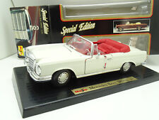 Maisto 1/18 - Mercedes 280 SE Cabriolet Blanche 1966