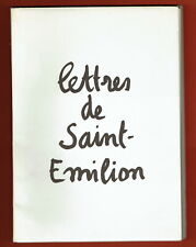 Lettres de Saint Emilion, feuilles, ill. Jean Pierre Rémon, Ermitage Cordeliers