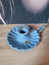 ANCIEN BOUGEOIR ÉMAILLÉ BLEU 