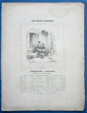 LABARRE SAVOIE PARTITION LES PETITS SAVOYARDS NOCTURNE 1838 DAVID VIELLE À ROUE