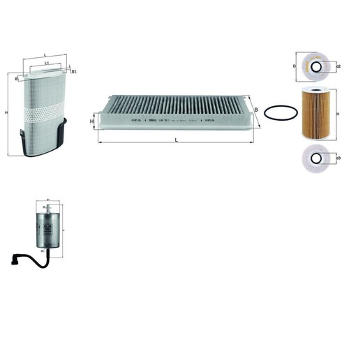 Knecht filter paket kit - filter-paket,