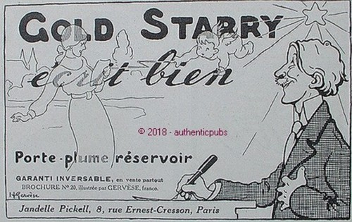Publicite gold starry stylo - starry,