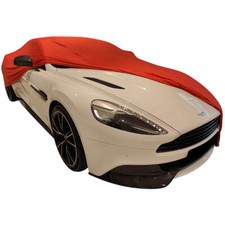 Bâche de protection compatible avec  Aston Martin DBS V12 pour intérieur Rouge