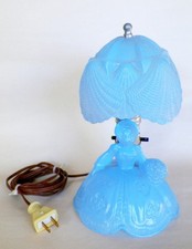 VINTAGE 1930'S GLASS ART DECO LADY LAMP