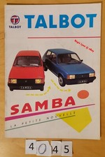 TALBOT SAMBA LS/ GL Prospectus Fr 16 pages 11/1981 MY 1982