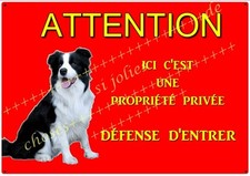 plaque chien de garde border