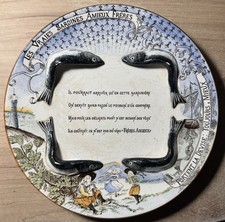 Assiette faïence dessinée - en,