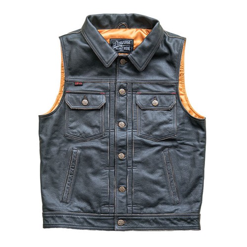 Gilet jacket cuir buffle - de,