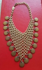BABYLONE PARIS : COLLIER DORE ' COTTE DE MAILLE"  - ENVOI FRANCE GRATUIT