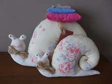 Tissu fait main 2 escargots