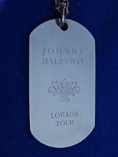RARE +++ PLAQUE MILITAIRE Military plate - GI USA - JOHNNY HALLYDAY LORADA TOUR