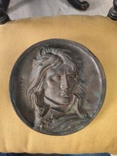 Médaillon Bronze Et Plâtre GÉNÉRAL BONAPARTE signé David 