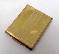 Joli poudrier ancien en métal à décor gravé ART DECO 1930's