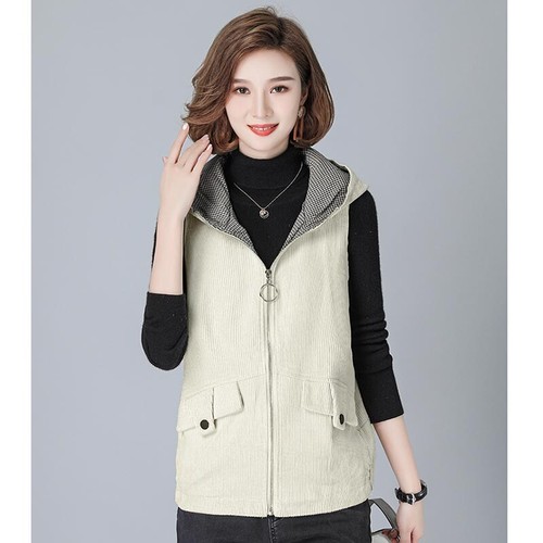 Femmes velours capuche gilet - femmes,