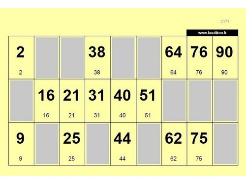 Lot 1000 cartons loto - 1000,