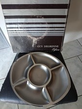 guy degrenne inox Plat Compartiments Apéro Salades Etc..