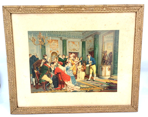 Cadre tableau ancien gravure - ancien,