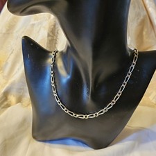 Collier Chaine Argent 925 56 Cm X 5mm Maille Figaro Poinçons