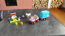LEGO FRIENDS 3186 EMMA HORSE CHEVAL VOITURE TRANSPORT  EQUITATION  TBE