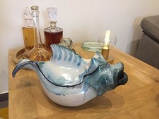 Enorme Soupière Trompe L’oeil Poisson Signée Vallauris