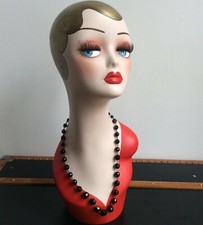 Ancien Collier Perles de Jais