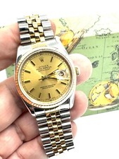 Montre Rolex Oyster datejust homme or et acier 16233