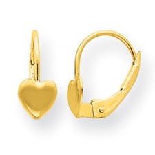 14K Jaune Or Poli Coeur