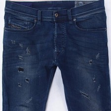 Hommes Diesel TEPPHAR Ajusté Straight Élasthanne Bleu Jeans W30 L32