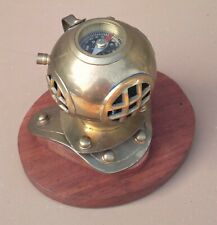 CASQUE DE SCAPHANDRIER BOUSSOLE LAITON bureau sur bois diver's helmet compass