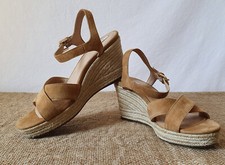 GEOX Respira® Sandales Espadrilles compensées SOLEIL Femme 37 Jaune foncé