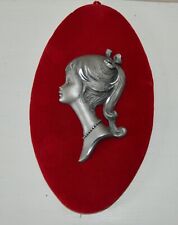 Ancien cadre ovale velours