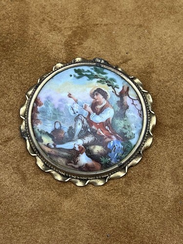 Broche ancienne limoges - ancienne, 54mm