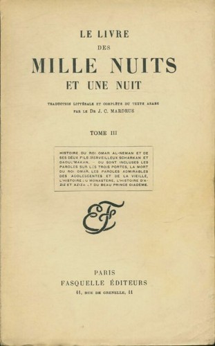Livre des mille nuits et - le,